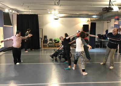 Dancers rehearsing in THE BOX